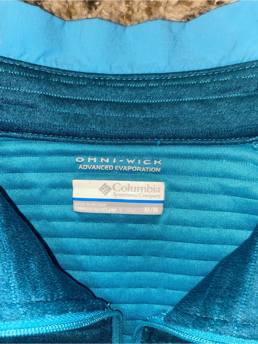 Columbia Women's Teal Half-Zip Ski Fleece Pullover - Picture 6 of 7
